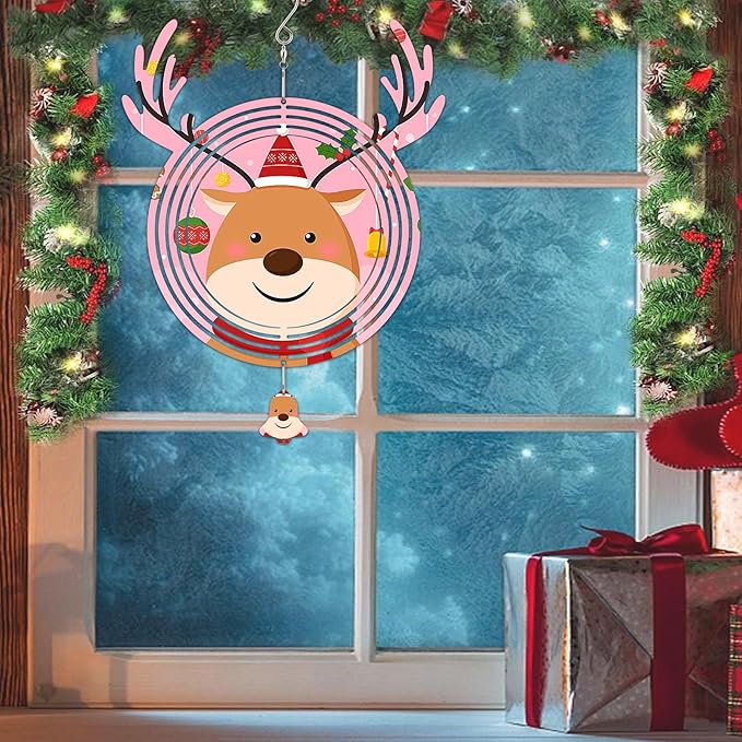 Sublimation Wind Spinner Blanks, 6 Pack 10 Inch 3D Aluminum Metal Hanging Wind Spinner Bulk for Garden Yard Outdoor, Window Porch Decoration for Heat Press Transfer DIY