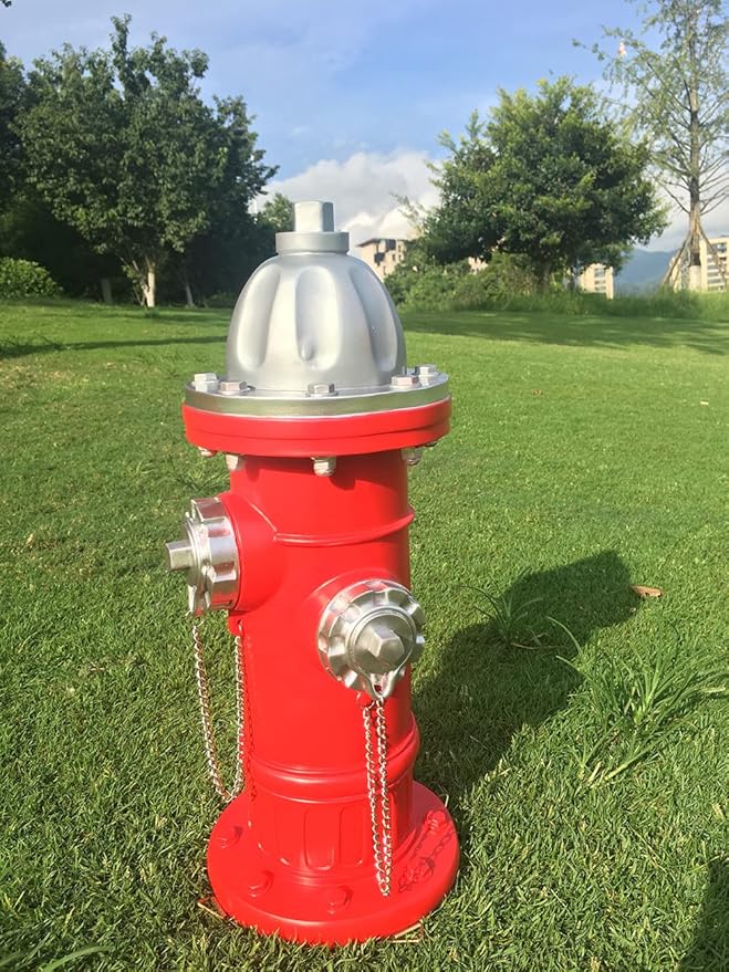 Fake Fire Hydrant for Dogs to Peed on, Dog Fire Hydrant Pee Post, 17.5" Backyard Decor Outdoor Statues Firefighter Gifts for Men (17.5")
