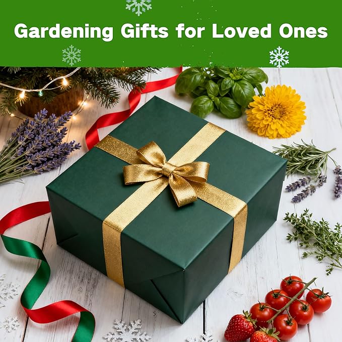 Lush&Dew Year-Round USDA Zone 5 Seed Bank, 32 Varieties Non-GMO Heirloom Seeds of Vegetables, Herbs, Gardening Gifts for Women Men, Emergency Survival Kit for Raised Garden Bed, Greenhouse
