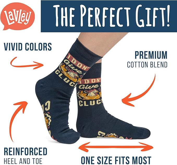 Lavley Women's Funny Socks - Cute and colorful novelty socks for women and teens - Great gift for birthdays or holidays