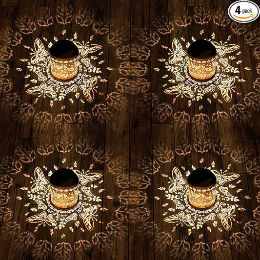 4Pack Butterfly Solar Lanterns Outdoor Waterproof Garden Decor Birthday Gifts for Women Metal Hanging Solar Lights for Yard Patio Lawn Backyard Butterfly Gardening Gifts for Mom Grandma