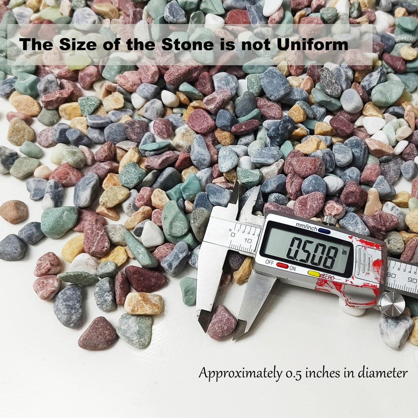 45LB Succulents Rocks for Plants Cactus Gravel Pebbles for Fish Tank 1/2 Inch Natural River Rocks for Vase, Aquarium, Landscaping,Bonsai,Terrarium Pebbles, Mixed Color