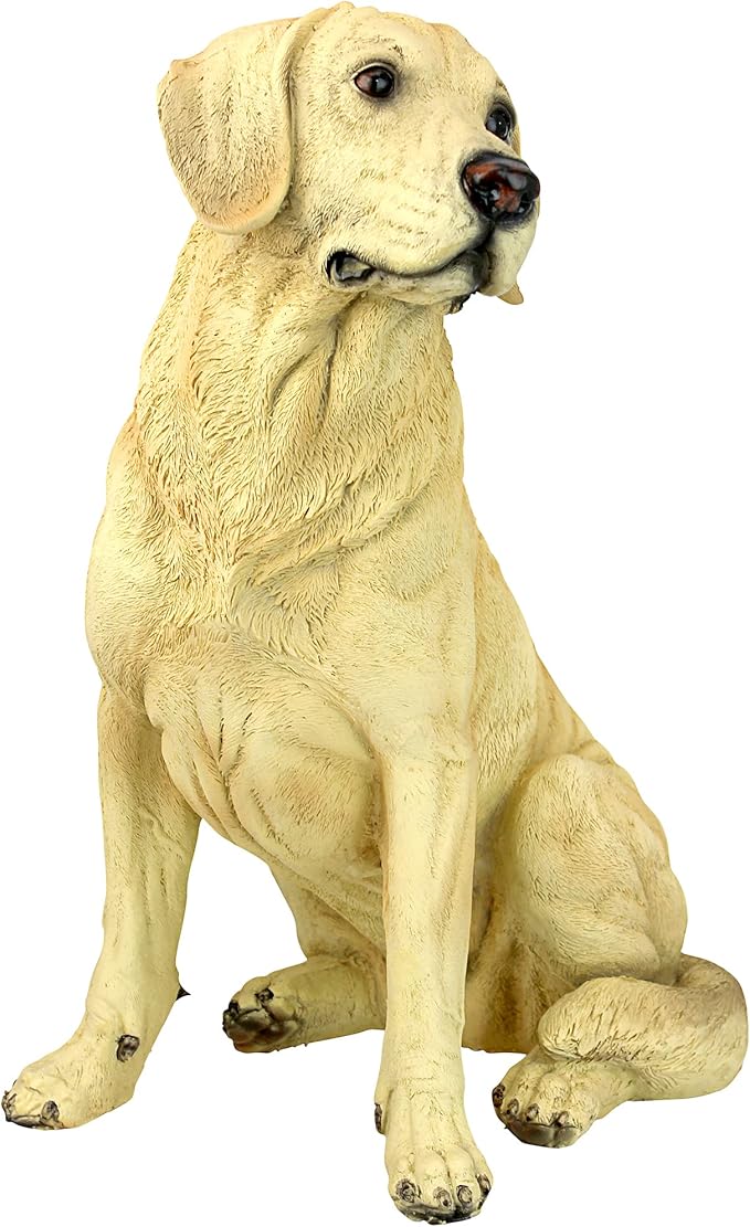 Design Toscano Golden Labrador Retriever Dog Garden Statue, 15 Inch, Full Color