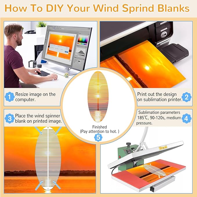 Sublimation Wind Spinner Blanks, 10 Pack 10 Inch 3D Aluminum Metal Hanging Wind Spinner Bulk for Garden Yard Outdoor, Window Porch Decoration for Heat Press Transfer DIY (6. Fish-10pcs)