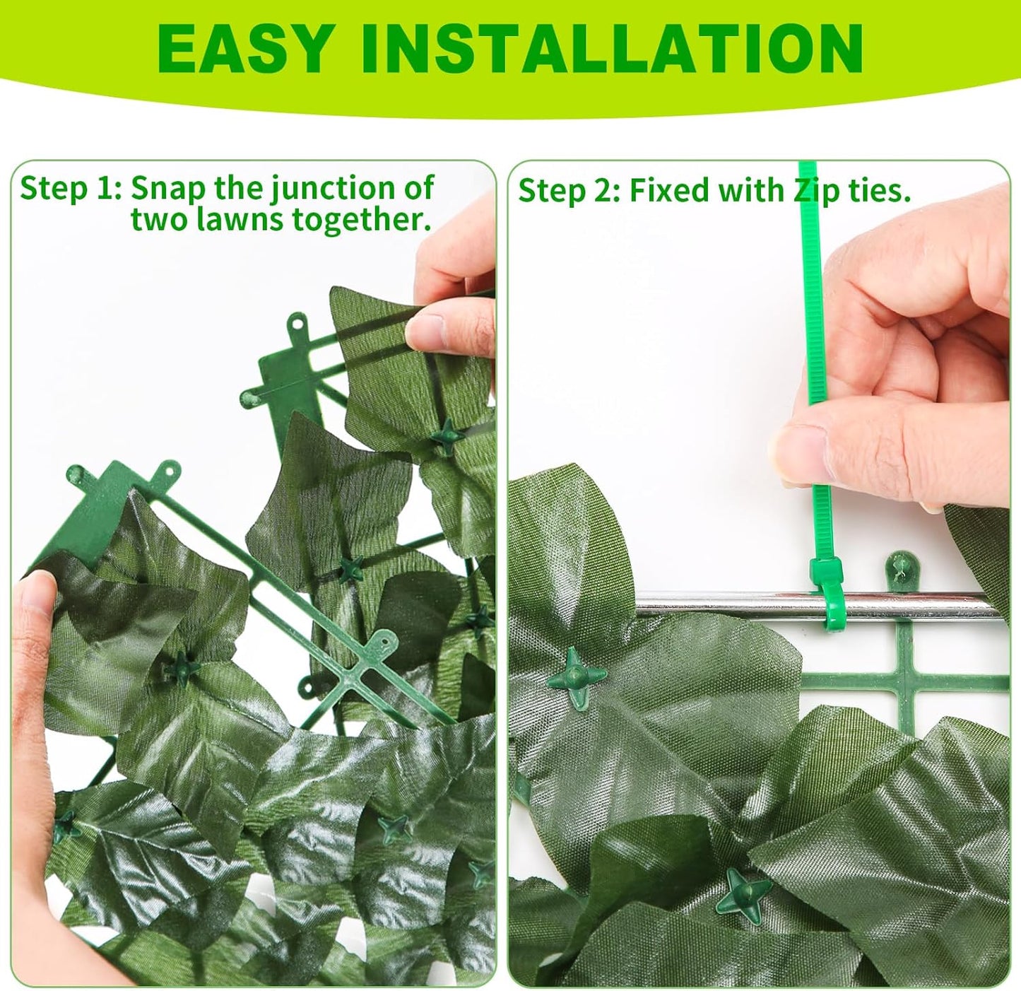 Artificial Ivy Privacy Fence Screen 40x120in Privacy Hedges Wall Faux UV-Anti Panel for Indoor Outdoor Garden Balcony Decor