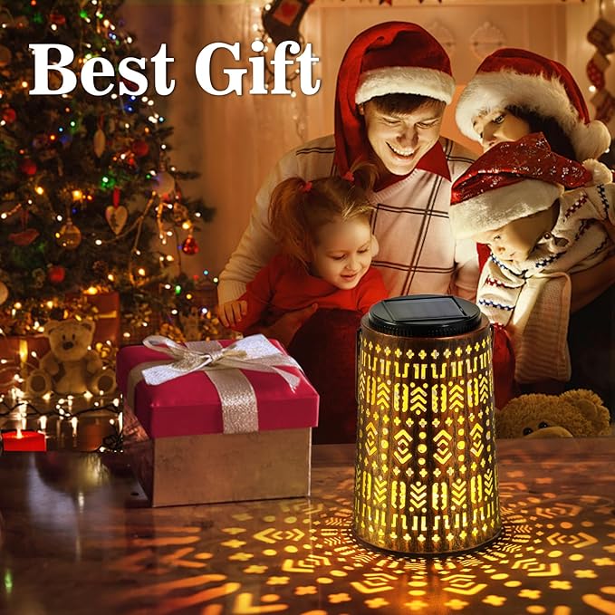 Solar Lanterns Outdoor Waterproof, Hanging Solar Lantern Garden Decor, Decorative Lights for Yard, Patio, Lawn, Porch, Unique Housewarming Gifts (Garden)