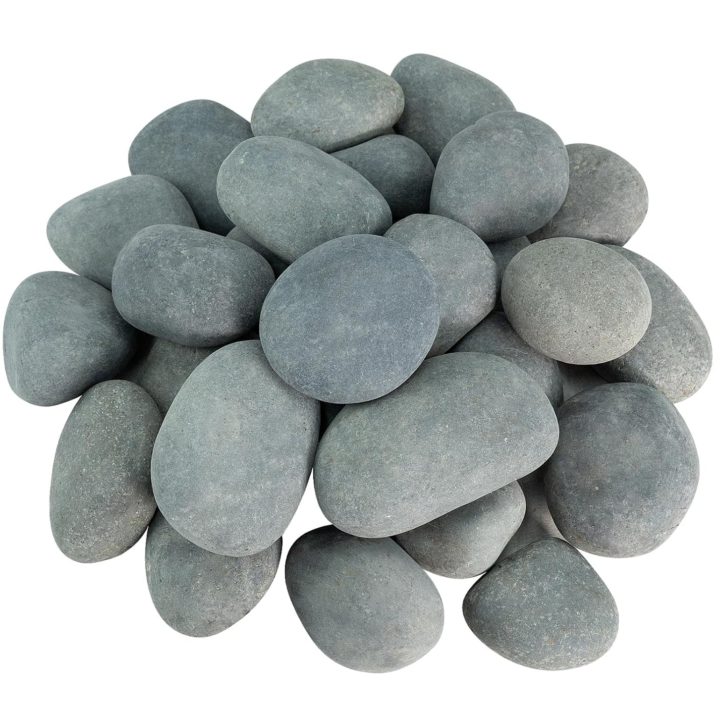 Large River Rocks for Landscaping, 40lbs Aquarium Rocks, 3-4 Inch Black Pebbles for Indoor Plants, Natural Stones for Garden Paving Plant Rocks Crafting Walkways