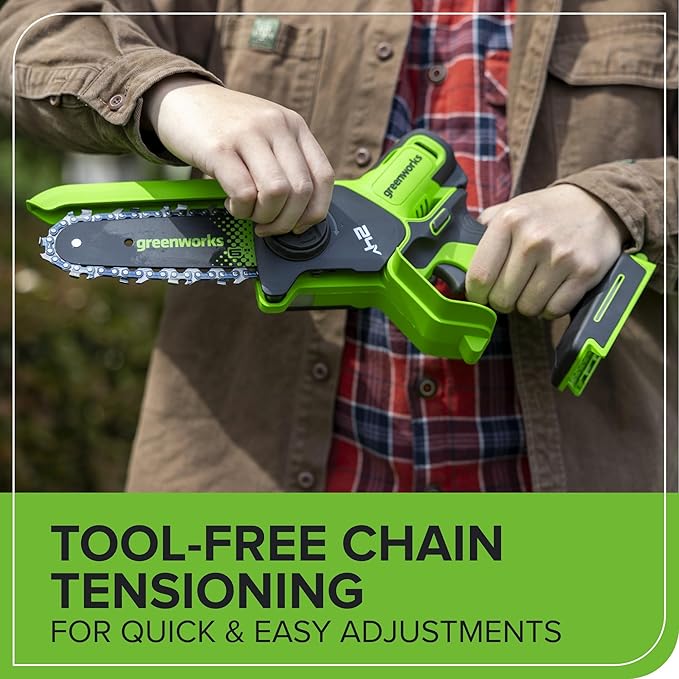 Greenworks 24V 6in BL Pruning Saw w/Auto Oiler, Tool Only