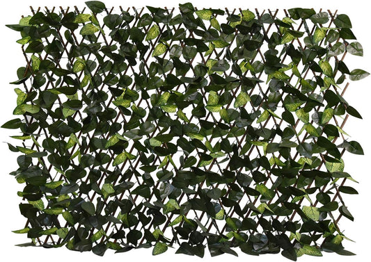 Expandable Fence Privacy Screen for Balcony Patio Outdoor,Decorative Faux Ivy Fencing Panel,Artificial Hedges (Single Sided Leaves)…