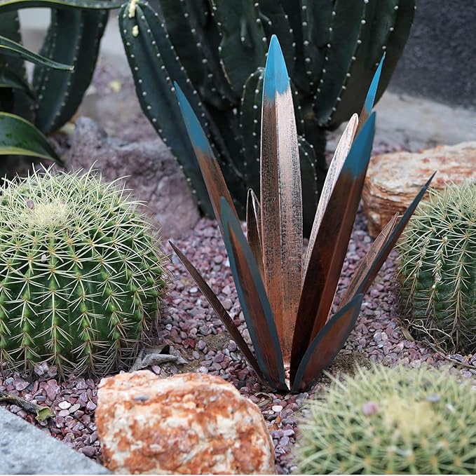 Metal Tequila Country Sculpture DIY Tequila Plant Home Decor Country Tequila Garden Ornament Indooutdoor Statuette Patio Lawn Patio Stake Decoration Gift to The Garden