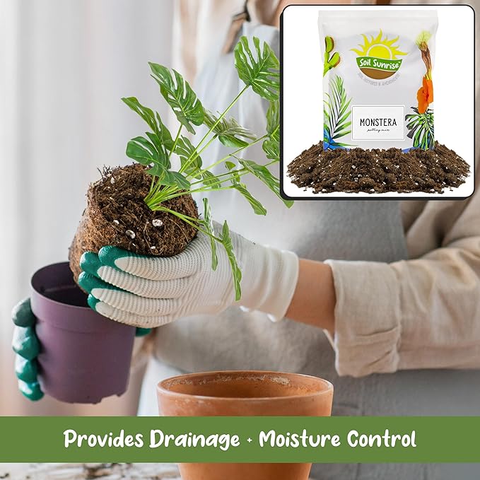 Monstera Houseplant Potting Soil Mix (24 Quarts), Custom Blend for Growing and Repotting
