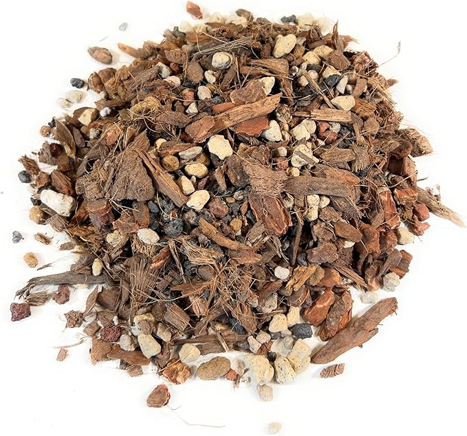 Molly's Orchid Potting Mix - Premium Gritty Soilless Orchid Mix - Chunky High Drainage vs Standard Potting Soil for Indoor Plants - Contains Bark, Coco Chips, Akadama, Pumice, Lava Rock 11 Liters