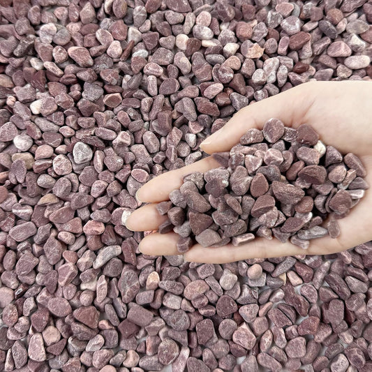 10 lbs Pebbles for Plants, 3/8 Inch Pea Gravel Stones Decorative Red River Rocks for Succulent, Cactus, Landscaping, Vases, Terrarium, Aquarium, Potted Top Dressing and Outdoor Garden