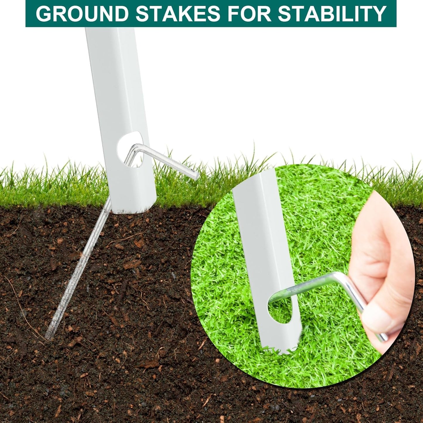 8FT Windmill for Yard Garden Decoration with Weather Vanes，Heavy Duty Outdoor Wind Mills, Large Metal Outdoor Windmill,Weather Resistant,White