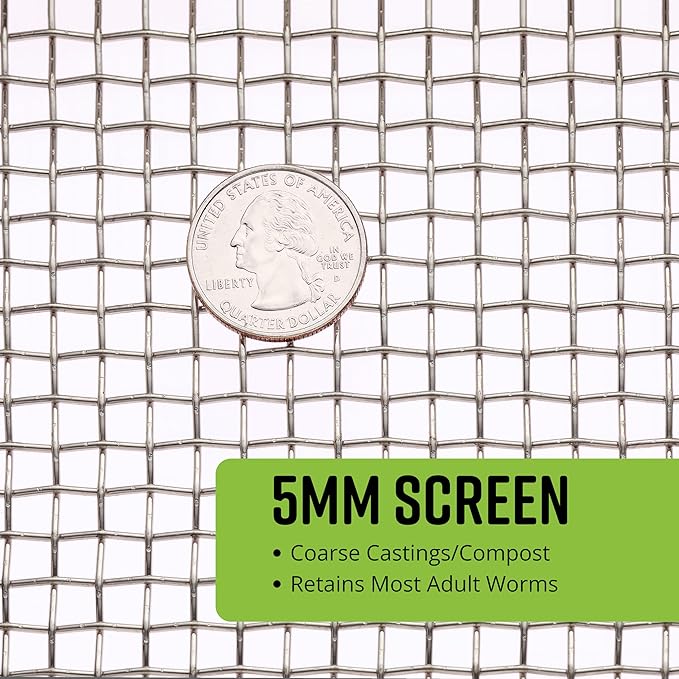 Worm Castings Screener - Urban Worm TurboSift: Sift Fine or Coarse Vermicast and Compost for Your Garden (5MM (for Coarse Castings))