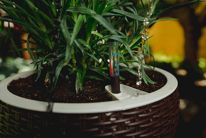 GARDENIX DECOR Self Watering Hanging Planter, 11'' Indoor, Brown, Coco Coir, with Water Level Indicator, Round, 1 Pack