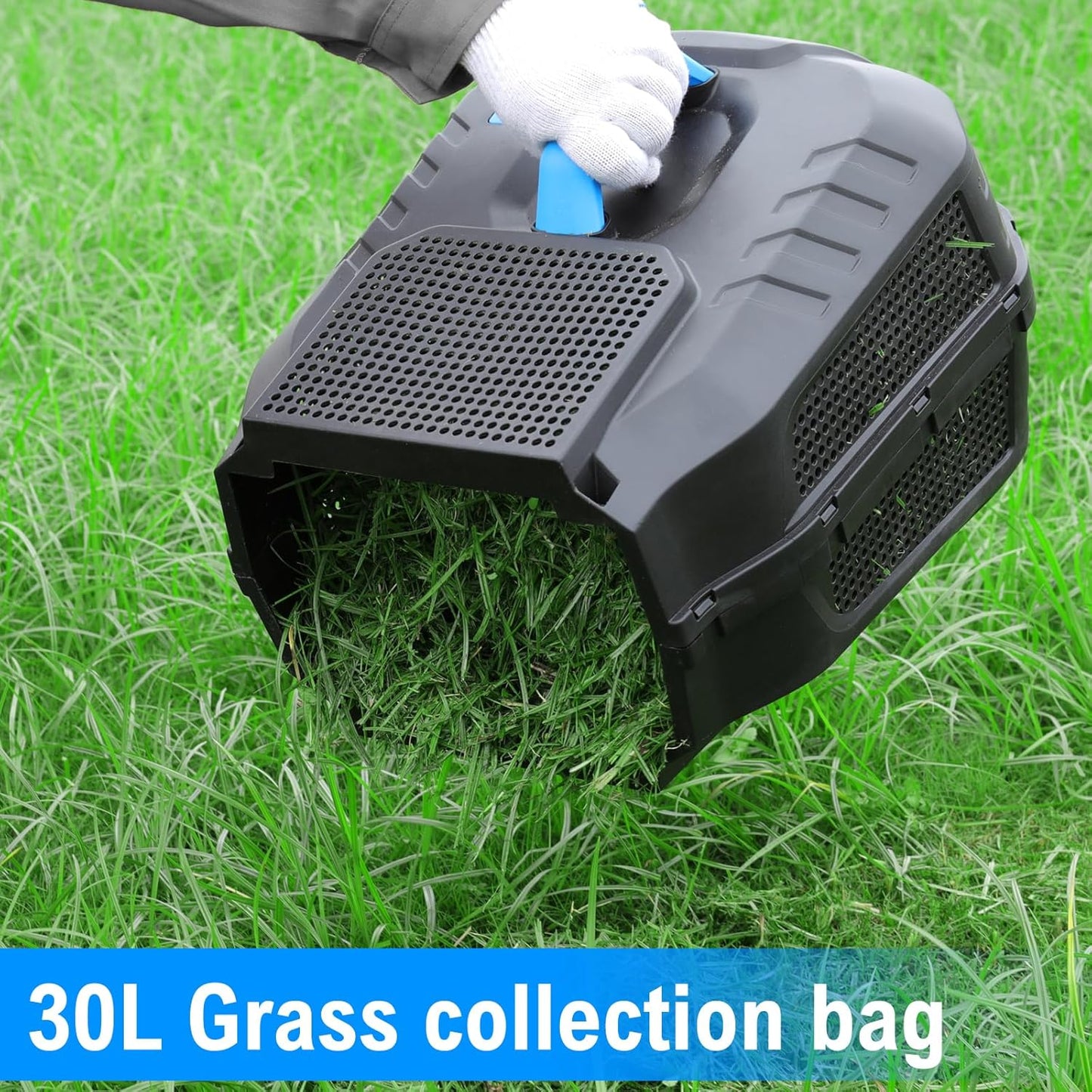 ROYAL GARDEN 13 Inch Lawn Mower Cordless Electric Walk Behind Push Mower with 5-Height Adjust Portable & Lightweight Push Battery Powered Lawn Mower (4.0AH Battery & Charger Included)