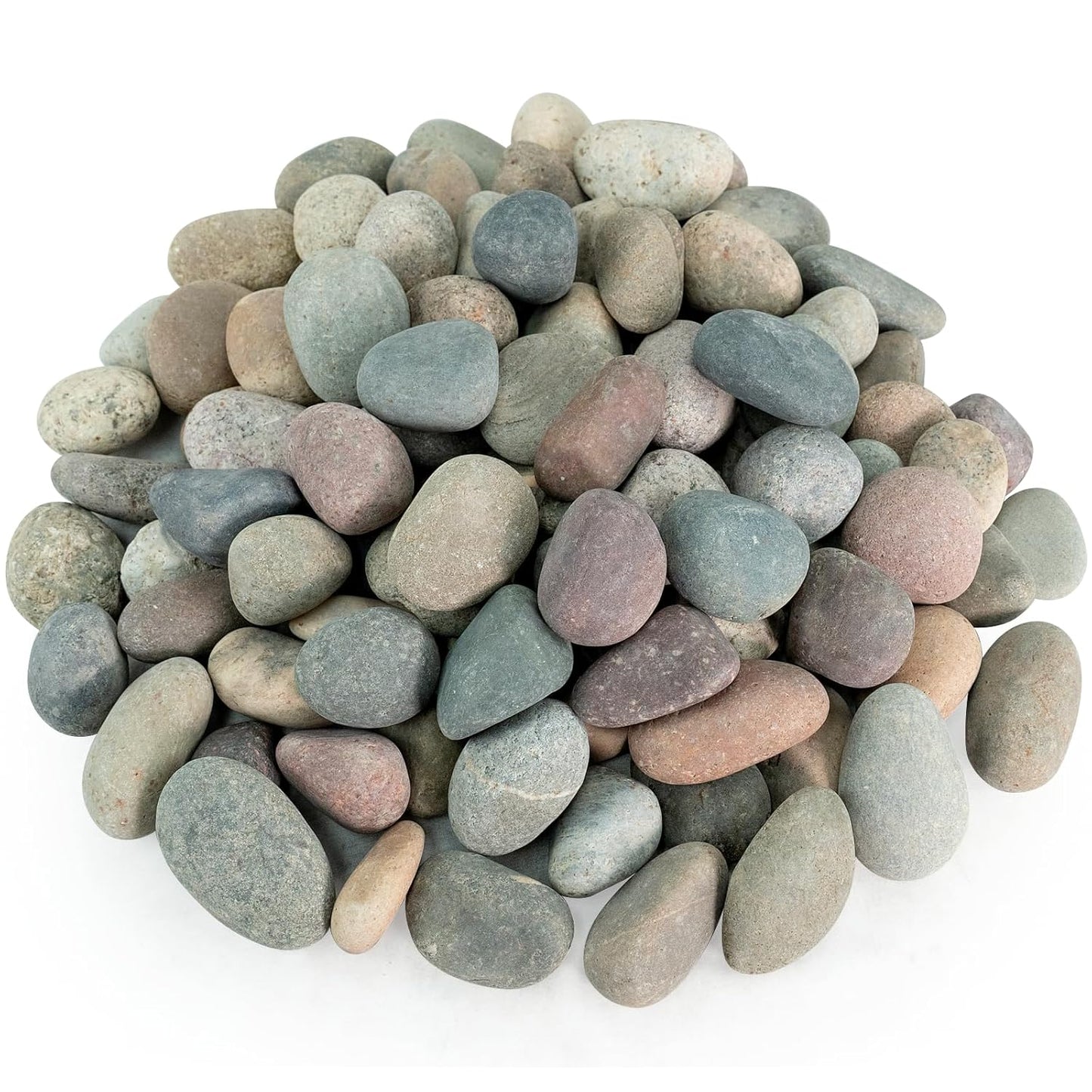 River Rocks, 5lbs Colorful Pebbles for Indoor Plants, 1-2 Inch Aquarium Rocks, Natural Stones for Landscaping Garden Paving Plant Rocks Crafting Walkways