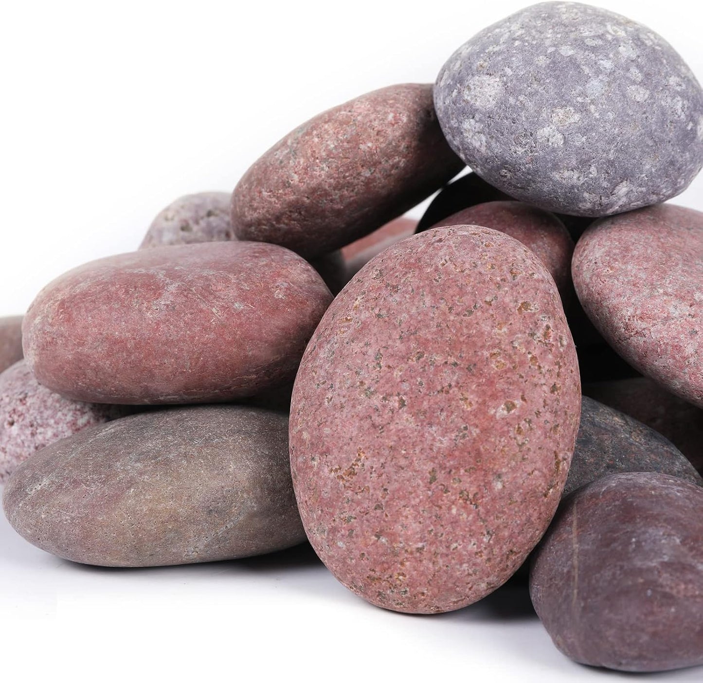 20LB Smooth Pebbles River Rocks for Landscaping, 100% Natural Hand-Picked Premium Decorative Pebbles, Ideal for Garden Landscaping, Home Decor, Aquariums, Painting, Crafting and Gifts, Red …