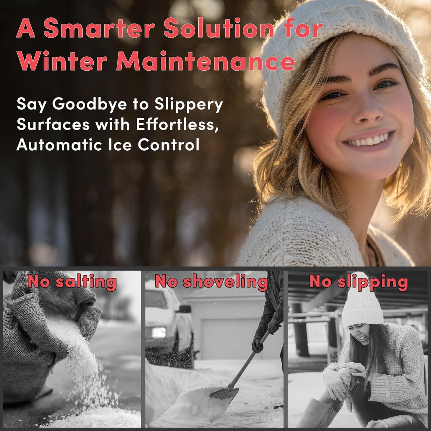 Electric Snow and Ice Melting Underground Cable 342 feet, Covers 114 sqft at up to 38 Watts/sqft, 240V – Radiant Heated Driveways, Walkways, Stairs – Installs Under Concrete, Asphalt, or Pavers