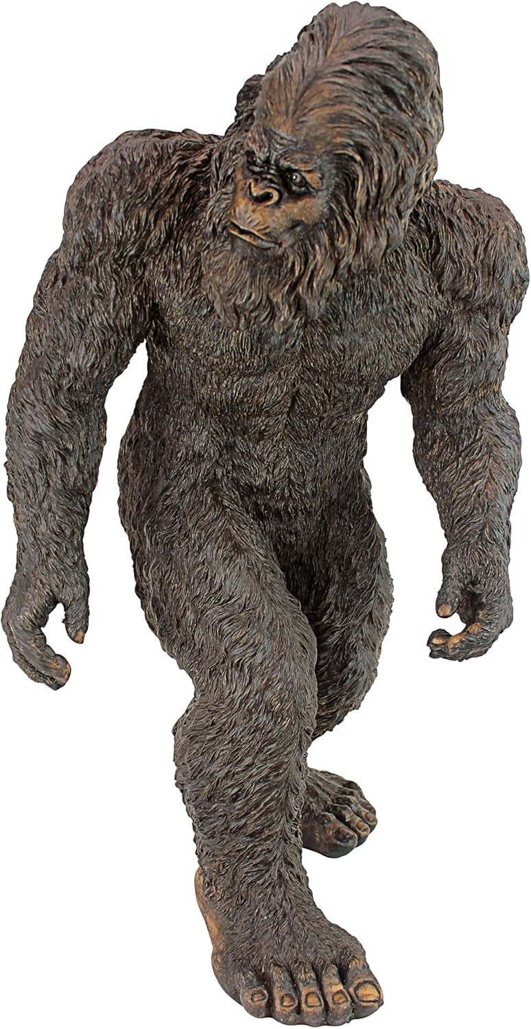 Design Toscano Yeti the Bigfoot Indoor/Outdoot Garden Statue, Medium 21 Inch Tall, Cast Stone Resin, Brown Finish