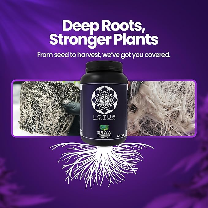 Grow Pro Series - Hydroponic Plant Nutrients and Fertilizer, Water Soluble Plant Food - Massive Roots, Made for Coco Coir, Hydro, & Soil, Enhances Flowering & Fruiting, Indoor & Outdoor Grows 64oz