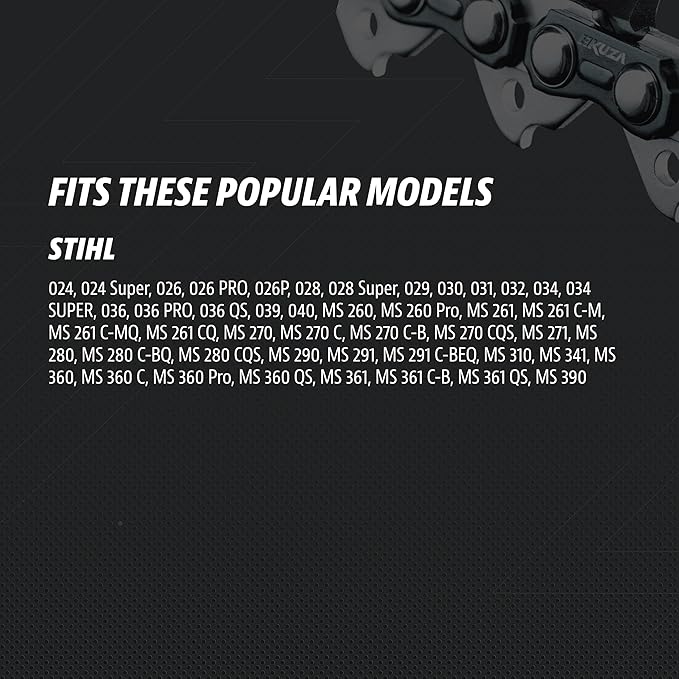 STIHL 20 Inch Chainsaw Chain 0.325" Pitch, 063" Gauge, 81 Drive Links, German Steel, 26RS 81 Fits Stihl (PRE 2023 .063" Gauge) MS291, MS271 Farm Boss, MS261-36390050081 and more (3 Chains)