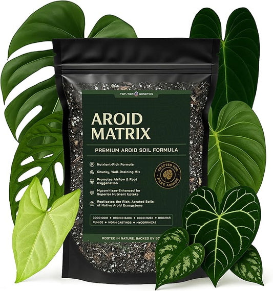 AROID Potting Mix/Premium Soil for Monstera, Philodendron, Alocasia, Anthurium – Chunky, Optimally Aerated Soil – Organic & Ready to Use – Supercharges Root and Foliage Growth (4 QTS)