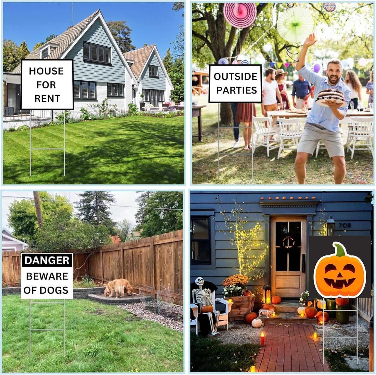 Tacmaster Wire Metal Yard and Sign H Stakes – Durable Blank Lawn Sign Posts for 4mm Corrugated Panels, Real Estate Signs, Waterproof and Wind Resistant, Ideal for Outdoor Use, 24"x10" – 50 Pack