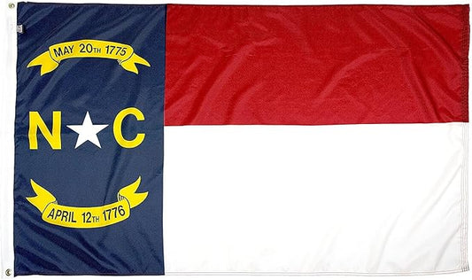 FlagSource North Carolina Nylon State Flag, Made in the USA, 3x5'