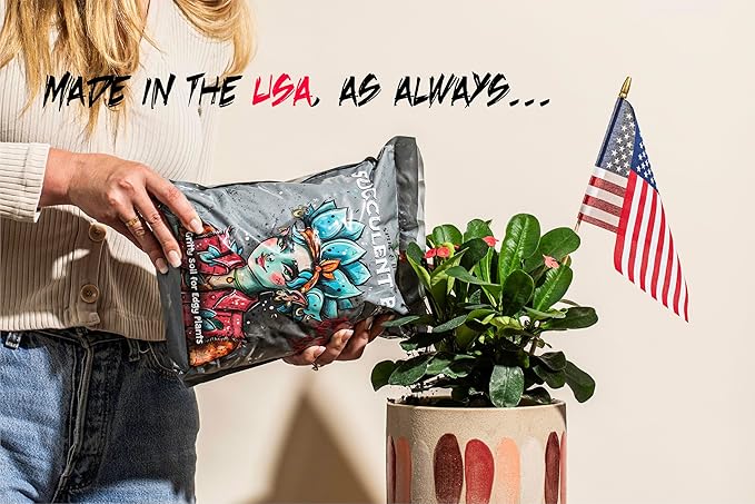 High Drainage Succulent Soil Potting Mix with Coffee Compost & Mycorrhizhal Fungi - 4 Dry Quarts - Slighly Acidic, Gritty Soil for Edgy Plants - Spike & Bloom