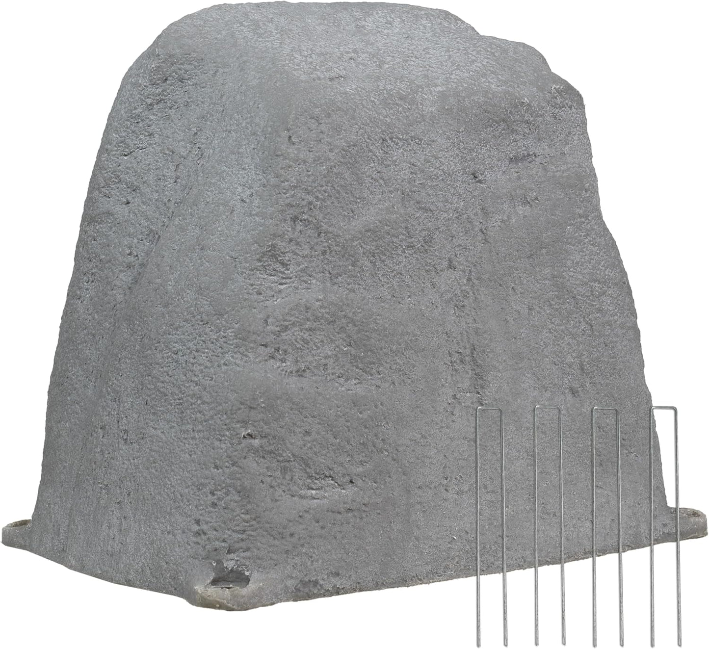 Sunnydaze 11" H Polyresin Faux Landscape Rock Cover - Lightweight Fake Rock Well Pump Cover for Outside - Gray