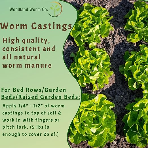 Earth Worm Castings for Plants - Soil Amendment and Natural Fertilizer for Gardening, Vegetables, Lawns and Indoor Plants - Odor-Free, All-Natural – 20 lb Bag