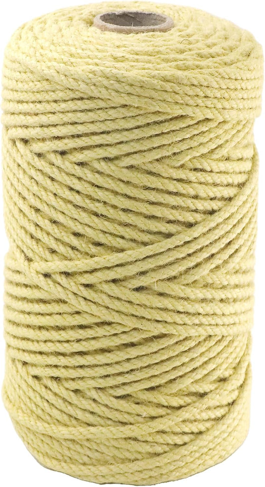 4mm x 300 Feet Yellow Jute Rope, Twine for Gardening Tomato Climbing Plant Tie Floristry Crafts Gift Wrapping Packing Decor