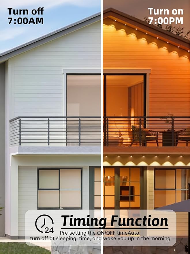 Permanent Outdoor Lights, 350FT RGB IP67 Waterproof Eaves Lighting, Smart LED Outside House Lights with App/Remote Control for Halloween, Christmas Decor, Holiday, Party, Daily, All Year-Round