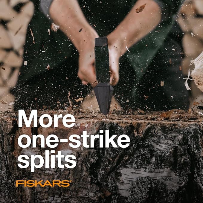 Fiskars 36" Super Splitting Axe, Wood Splitter for Medium to Large Size Logs, with Shock-Absorbing FiberComp Handle, Lawn and Garden Tool, 6 pounds, Black