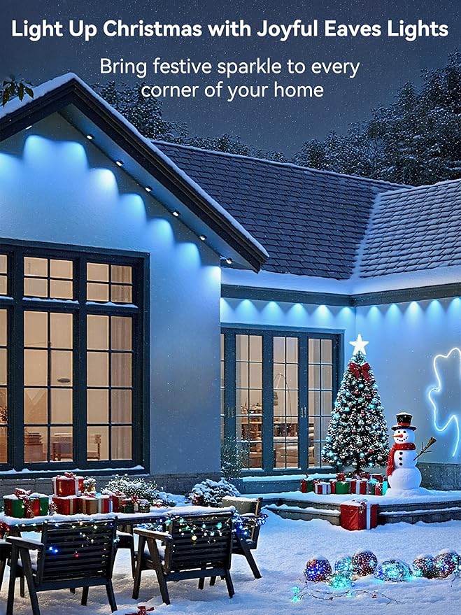 Permanent Outdoor Lights, 350FT RGB IP67 Waterproof Eaves Lighting, Smart LED Outside House Lights with App/Remote Control for Halloween, Christmas Decor, Holiday, Party, Daily, All Year-Round