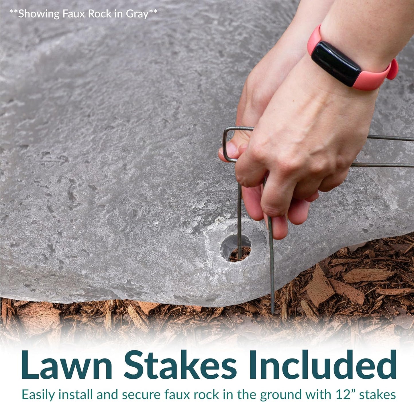 Sunnydaze 11" H Polyresin Faux Landscape Rock Cover - Lightweight Fake Rock Well Pump Cover for Outside - Sand - 2-Pack