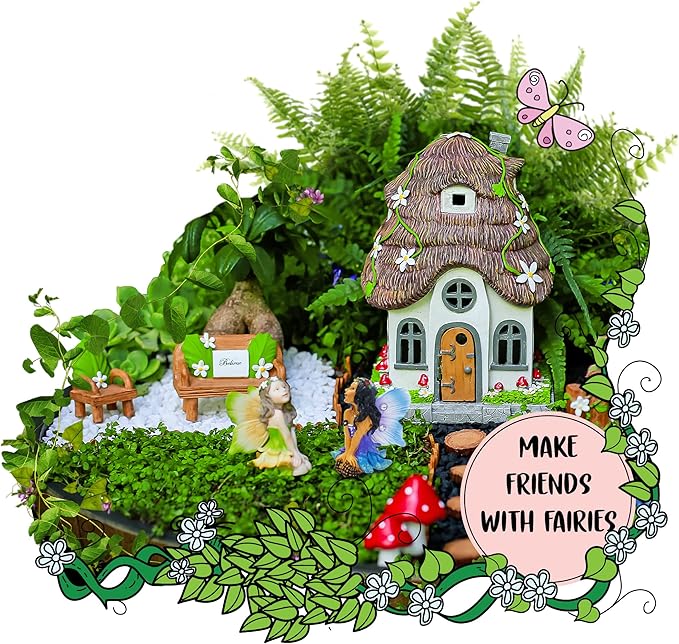 WILD PIXY Indoor Fairy Figurine – Miniature Fairy for Gardens, Ornaments, or Cake Toppers, Fairy Garden Decor and Accessories, Premium Resin, Designer Gift Box with Poem Card
