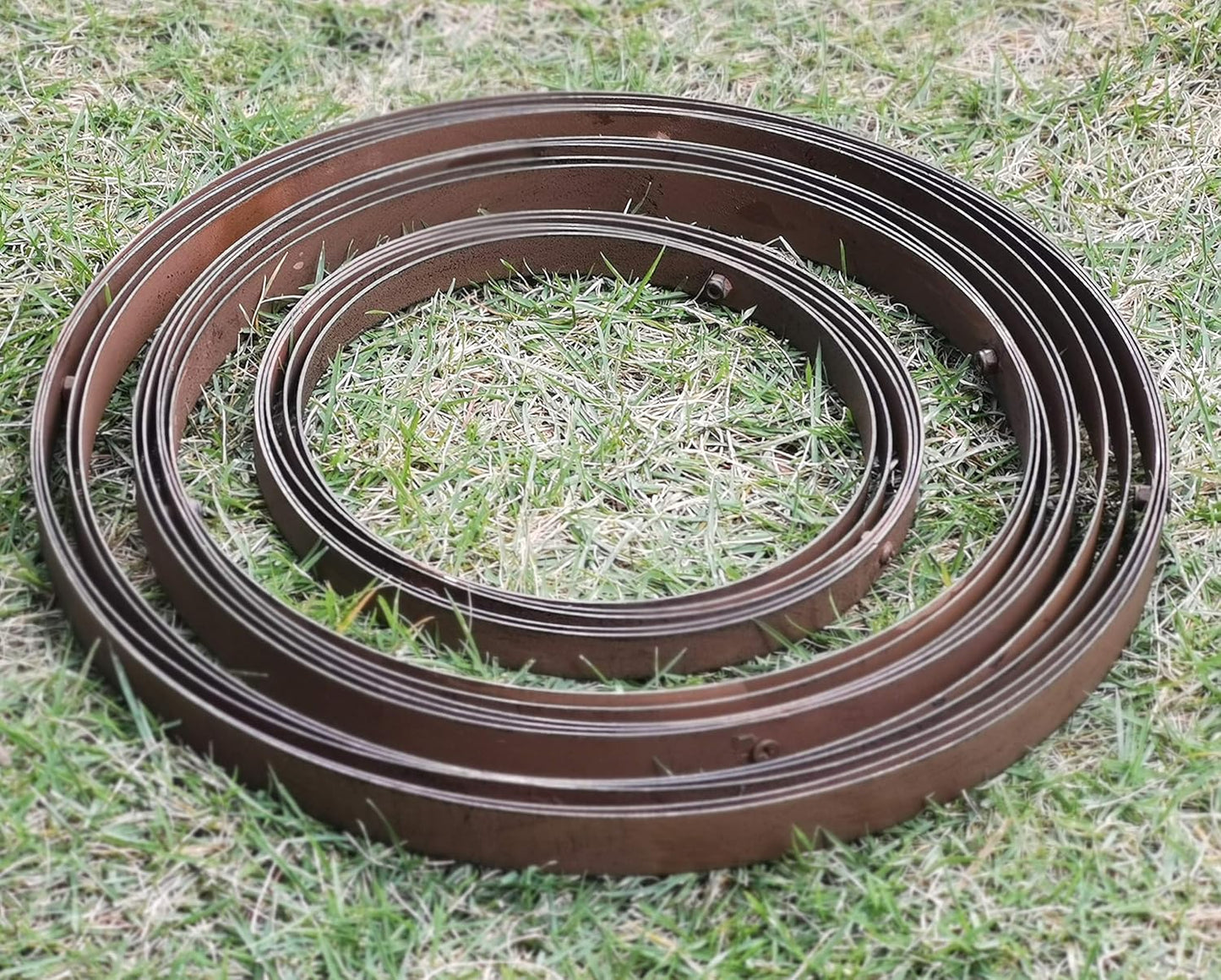 BSTGIFTS Metal Garden Spheres, Metal Band Decorative Spheres, Metal Folding Orb Garden Ball, Sets of 3