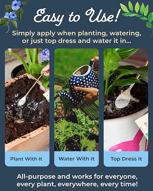 Organic Plant Magic - Truly Organic™ Fast-Acting Soluble Plant Food: All-Purpose Fertilizer Concentrate for All Flower Vegetable Herb Fruit Tree Shrub Container Garden & House Plants [Two 1 lb Bags]