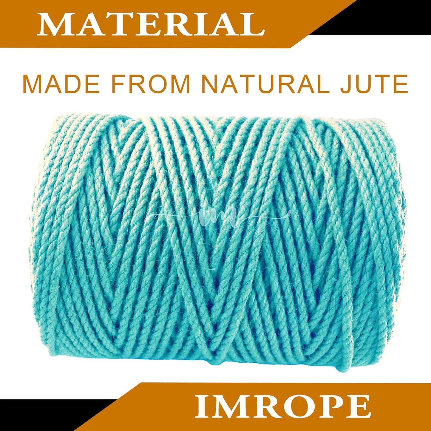 4mm x 400 Feet Blue Jute Rope, Twine for Gardening Tomato Climbing Plant Tie Floristry Crafts Gift Wrapping Packing Decor