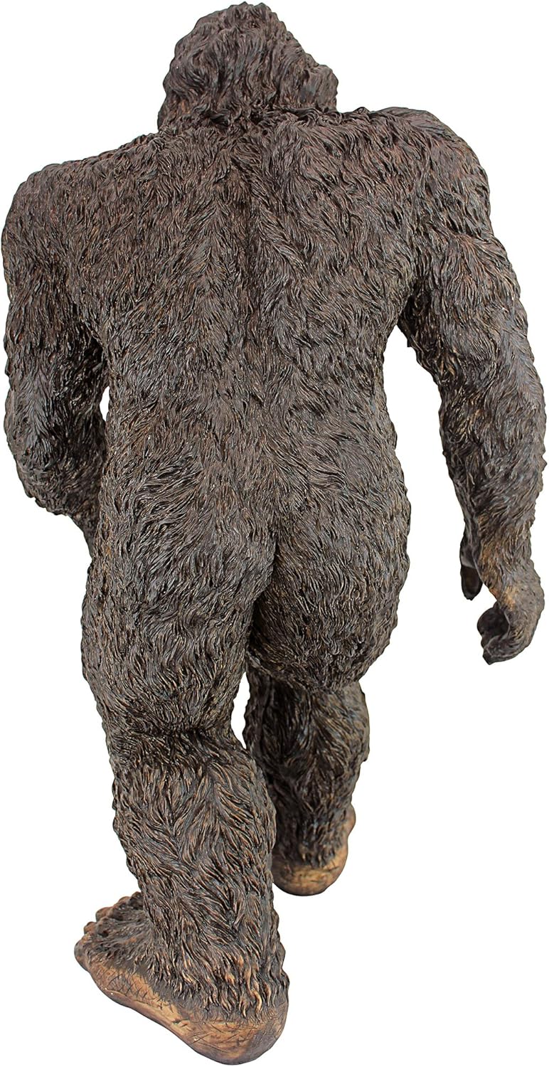Design Toscano Yeti the Bigfoot Indoor/Outdoot Garden Statue, Medium 21 Inch Tall, Cast Stone Resin, Brown Finish