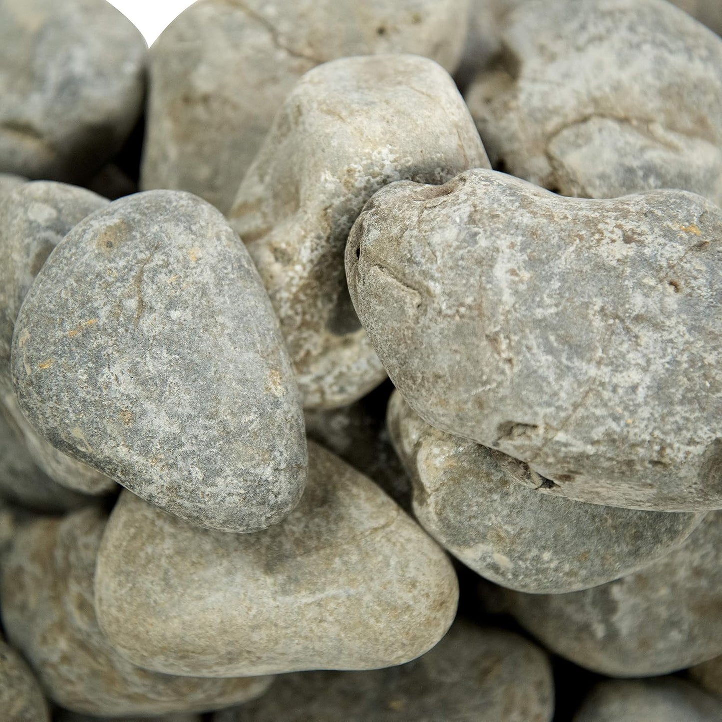 MSI Nile Decorative Polished Gray Pebbles, 1.2 inch - 2.4 inch, 40 lb. Bag