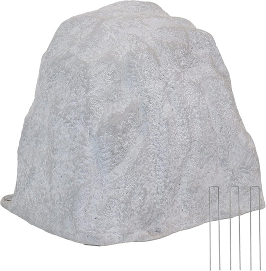 Sunnydaze 21.5” H Polyresin Faux Landscape Rock Cover - Lightweight Fake Rock Well Pump Cover for Outside - Gray