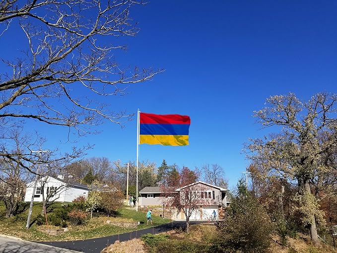 Armenia Extra Large Flag 8x12FT Giant Armenian National Polyester Flag With 3 Grommets For Patriotic Armenian Themed Festival Events Party Decoration(Armenia, 8x12FT)