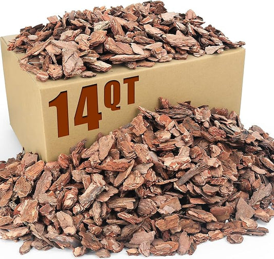 14 Quart Organic Orchid Bark for Potting-Natural Orchid Mulch for Potted Plants, Root Development of Orchid Plants and Garden Soil Amendment Mix