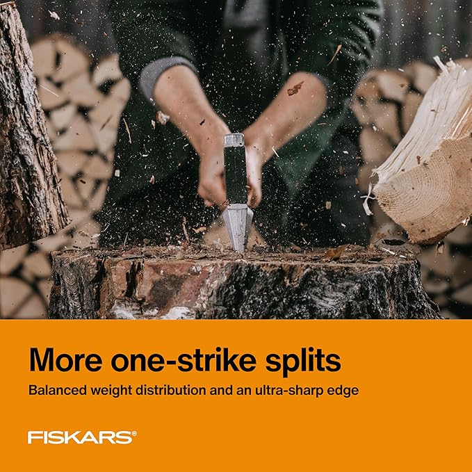 Fiskars X17 Splitting Axe, Tree Branch Cutter and Wood Splitter (23.5-Inch Axe) with Shock-Absorbing Handle