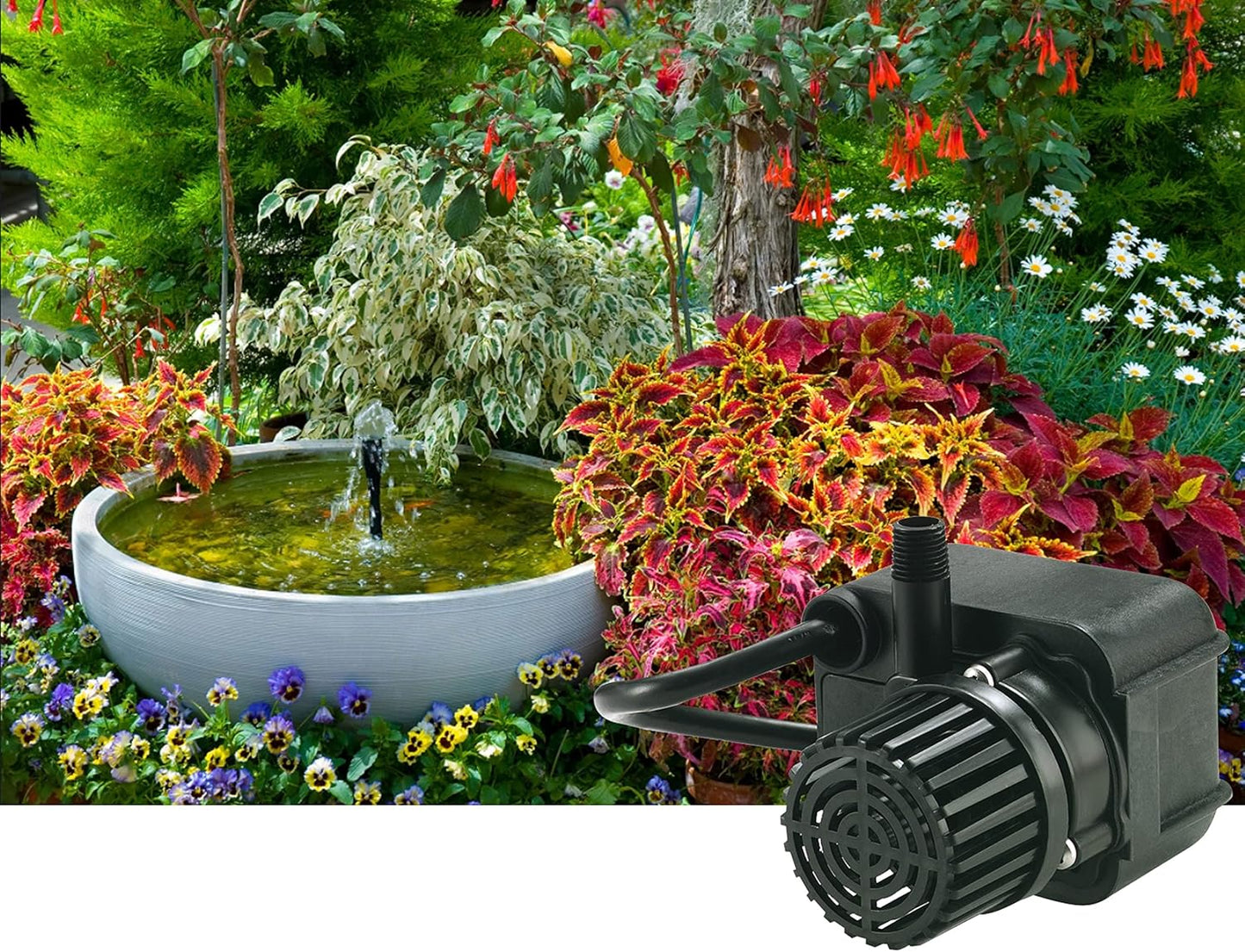 Little Giant PE-1F-PW 115 Volt, 1/125 HP, 170 GPH Submersible Direct Drive Fountain Pump with 15-Ft. Cord, Black, 566608