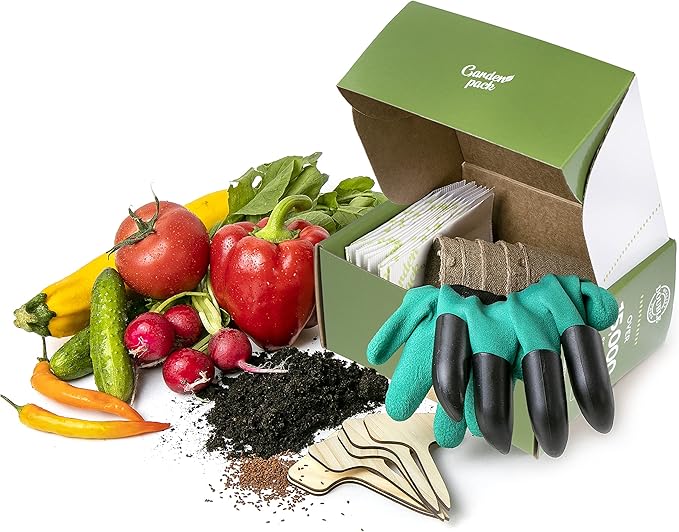 Garden Pack 30 Vegetable Seeds Variety Kit - Over 15000 Seeds for Planting Vegetables & Herbs, Premium Garden Seeds Gift Box, Heirloom & Non-GMO